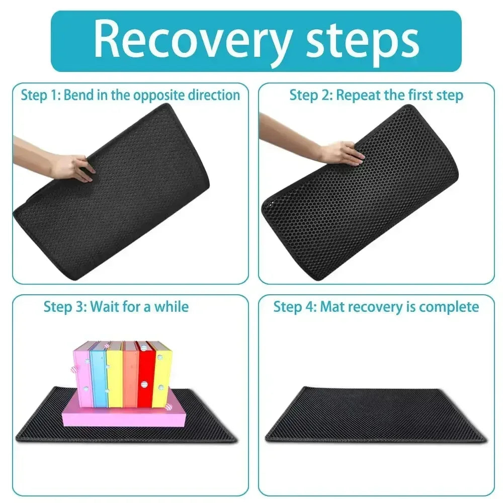 Cat Litter Mat Pet Toilet Non Slip Pet Litter Box Filter Mat Double Layer Wear Resistant Waterproof Cat Litter Mat Pet Supplies