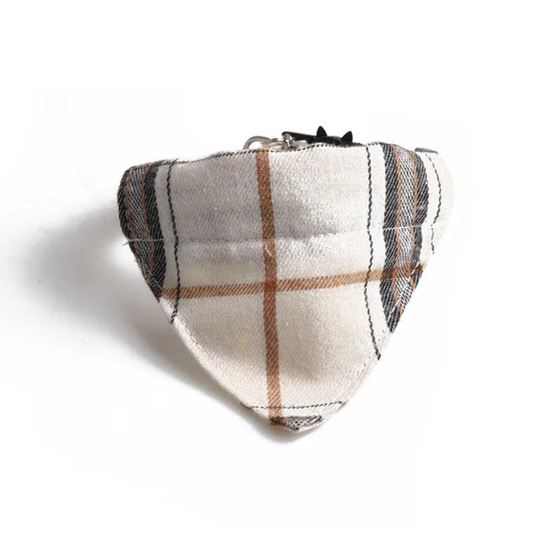 Plaid Pets Cat Collar Accessories Adjustable Kitten Bibs Cute Bowknot Chihuahua Bandana Safety Buckle Puppy Rabbits Necklace